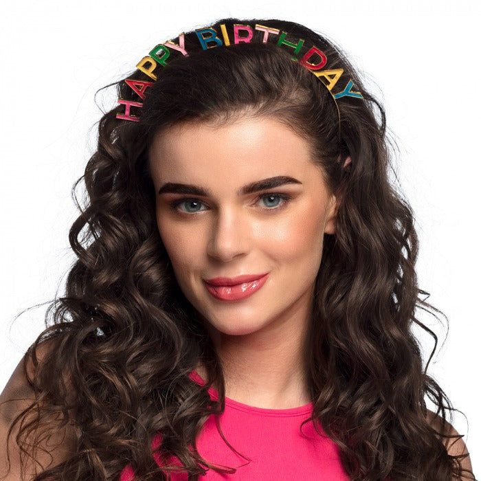 Metallic abadok colored Happy Birthday