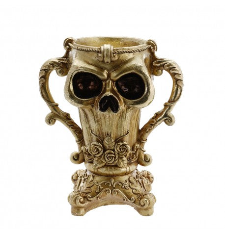 Golden lark skull 22cm X 14cm X 25.5cm