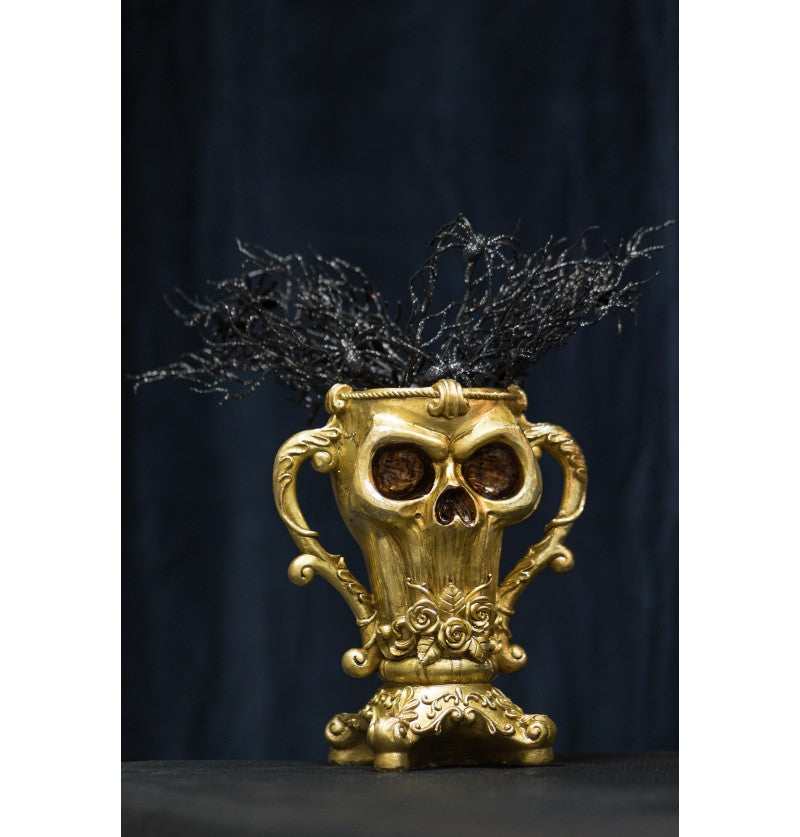 Golden lark skull 22cm X 14cm X 25.5cm