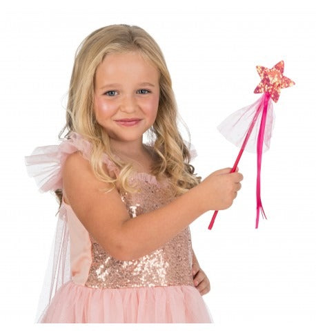 ფერიის ჯოხი ვარდისფერი ვარსკვლავით 8 X 34სმ