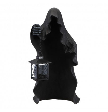 დეკორაცია შავი მოჩვენება ლანტერნით 20CM X 18CM X 40CM