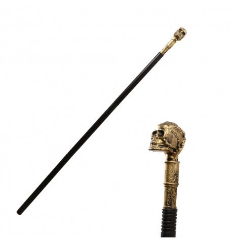 ხელჯოხი ოქროსფერი ჩონჩხის თავით 107სმ