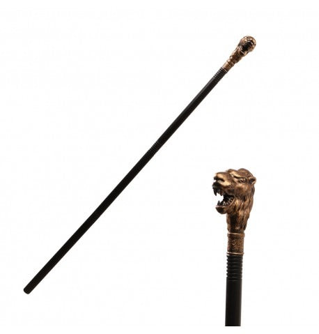 ხელჯოხი სპილენძისფერი ლომის თავით 106სმ