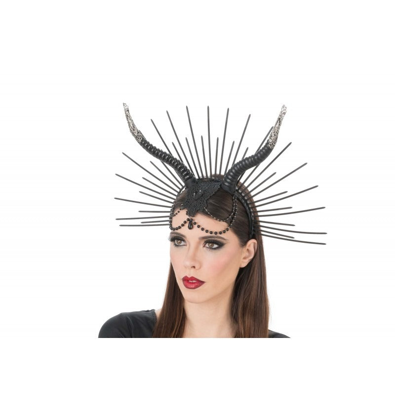 შავი გოთური აბადოკი რქებით 42CM X 3CM X 30CM