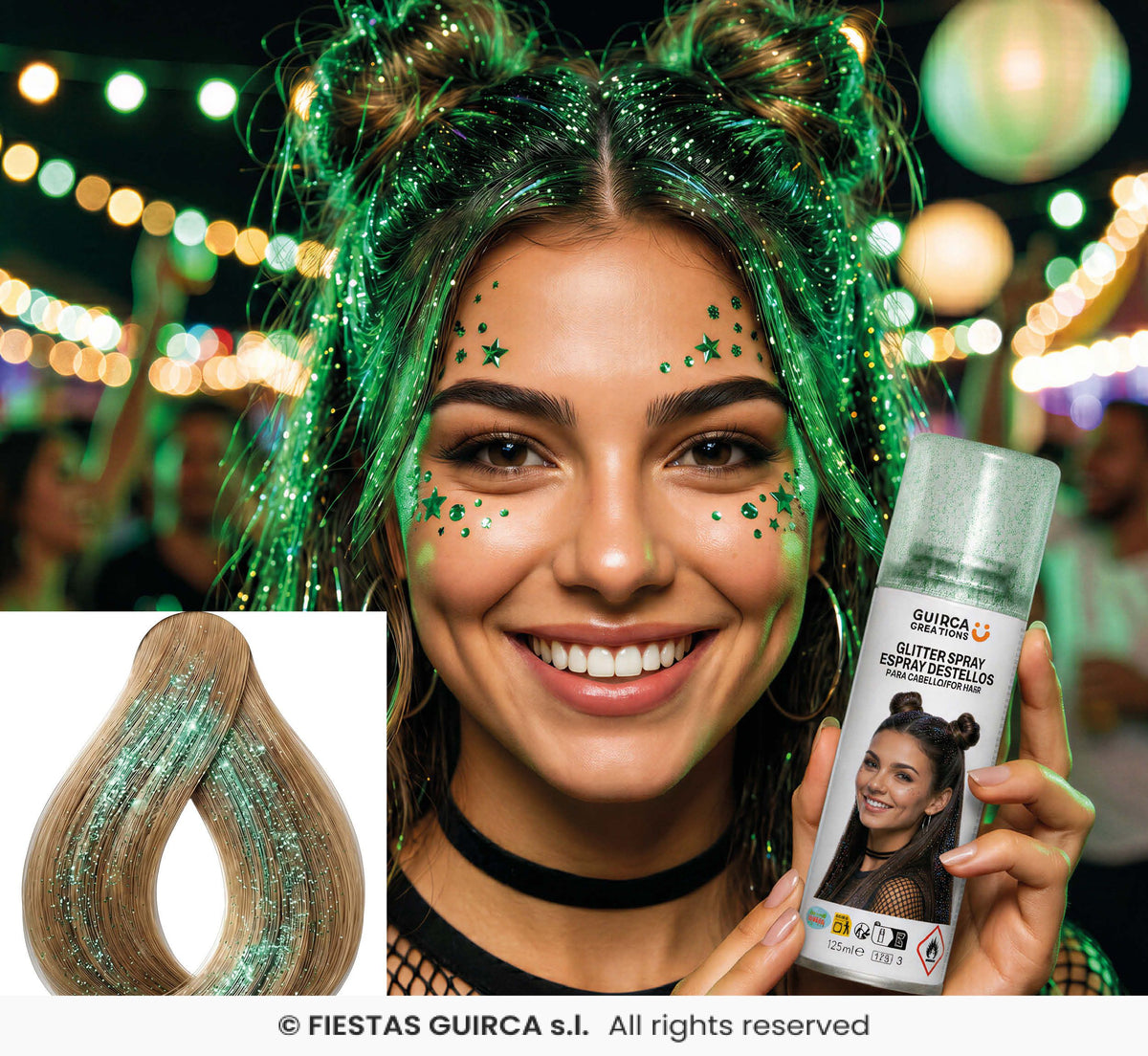 Colour Hairspray green 100 ml