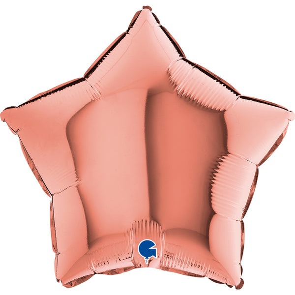 ფოლგირებული ბუშტი ვარსკვლავი Rose Gold 43 სმ