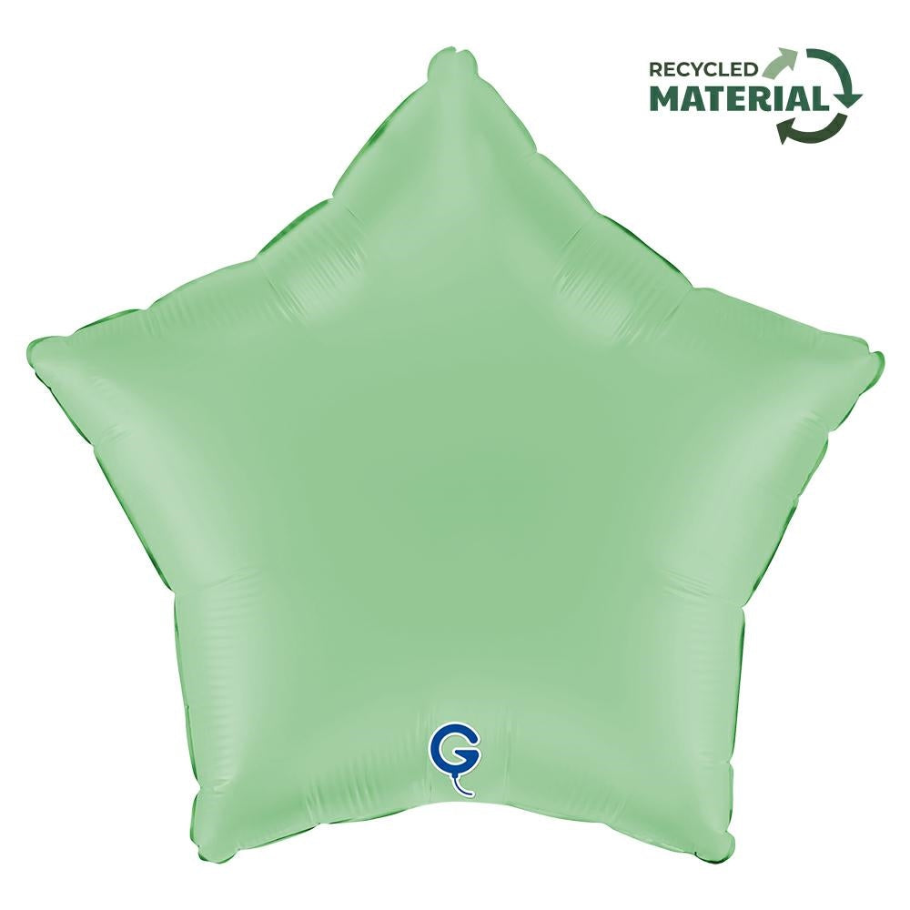 ჰელიუმის ბუშტი მწვანე ვარსკვლავი Matte Green 43 სმ