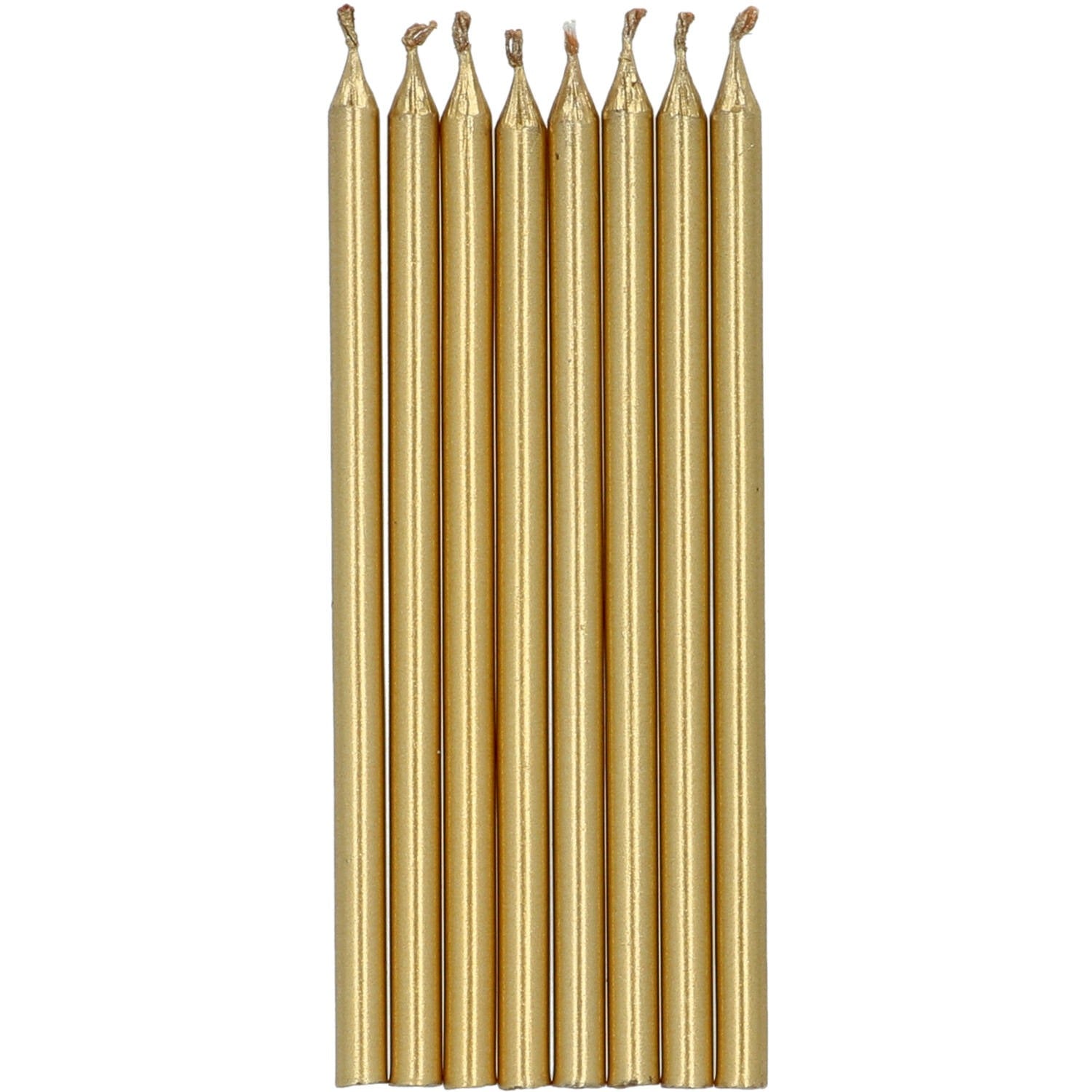 Candle 24pcs 10cm golden/silver