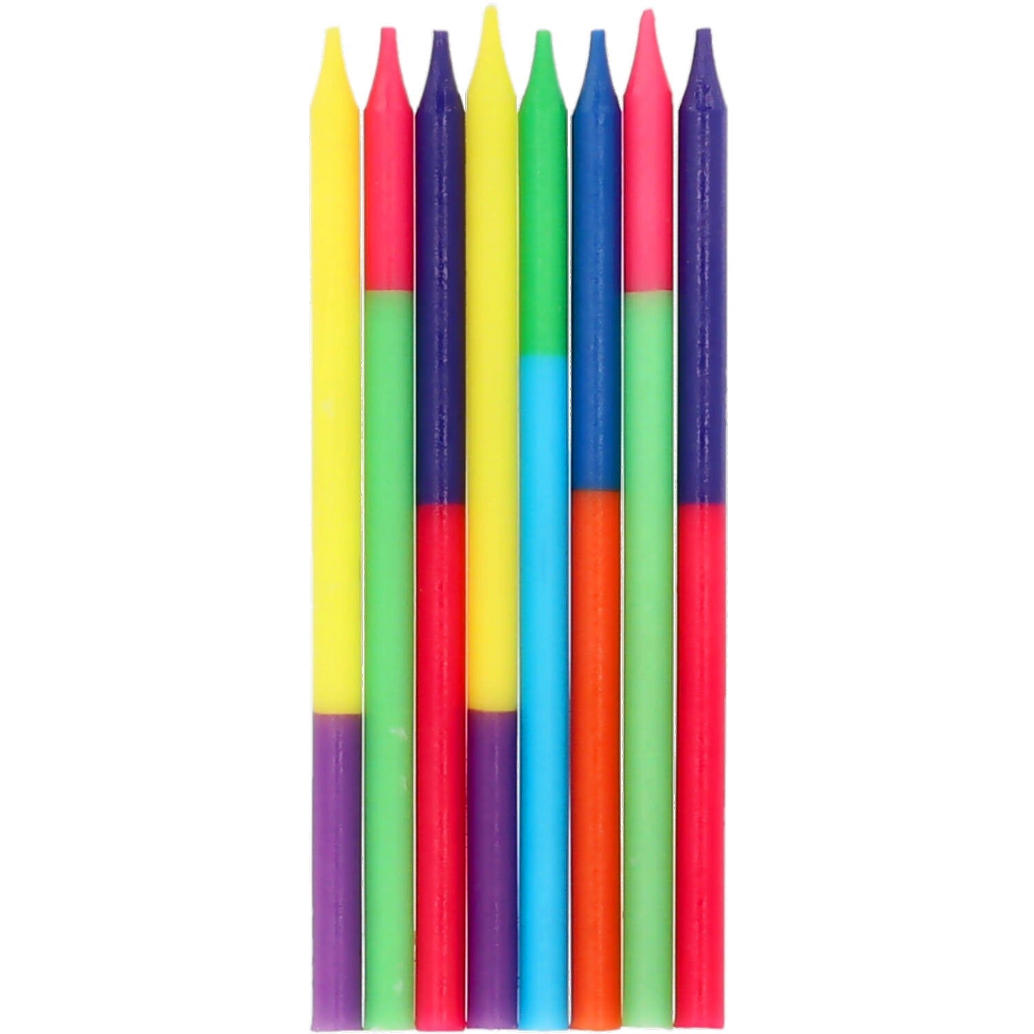 Candle of various colors 10 cm 24 pcs