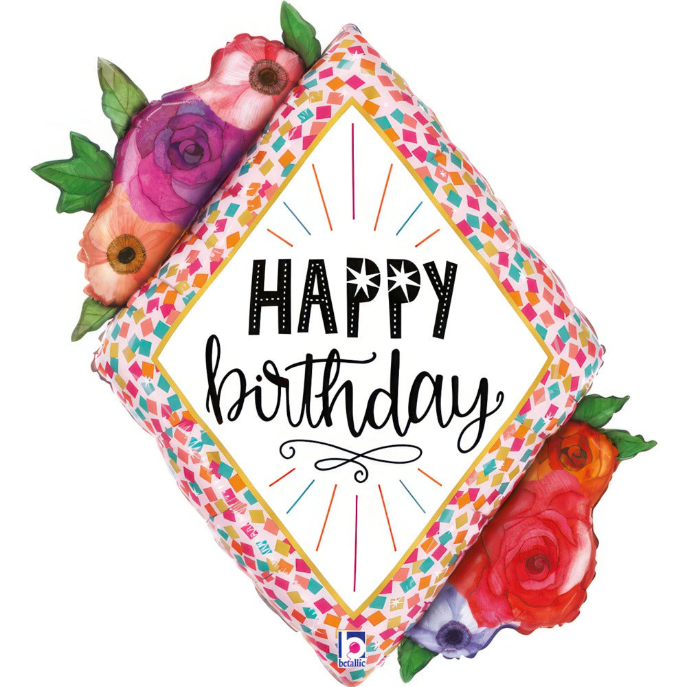 Foil balloon diamond eye with confetti 71cm