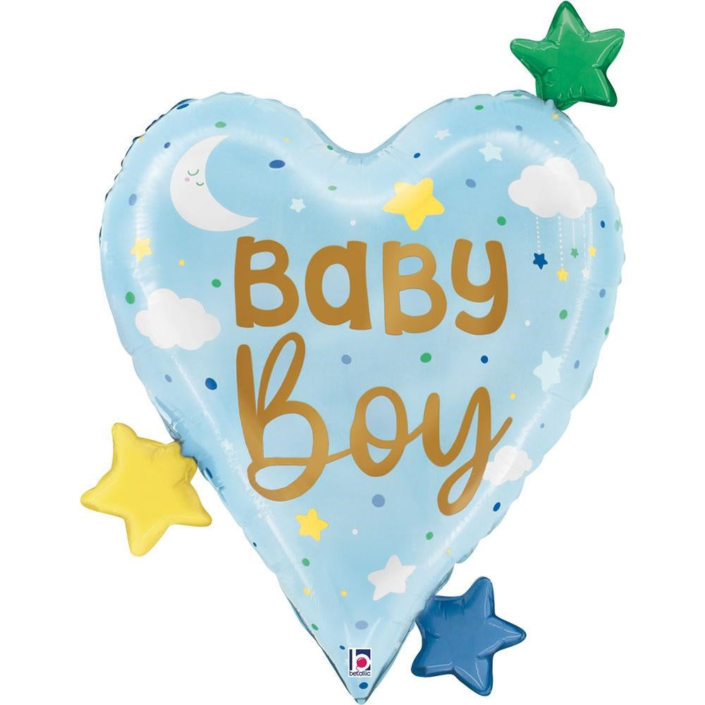 ფოლგირებული ბუშტი Baby Boy გული 64 სმ