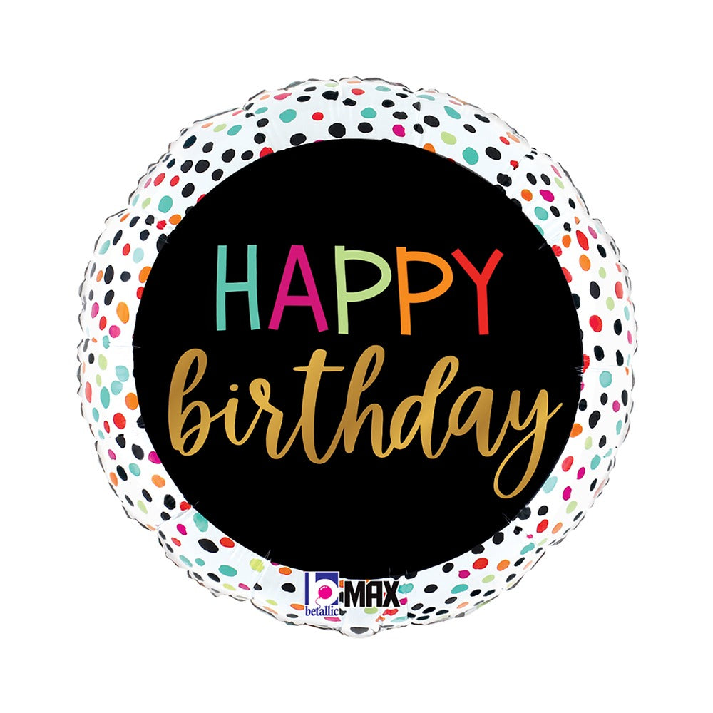 Foil balloon Colorful Dots 46 cm