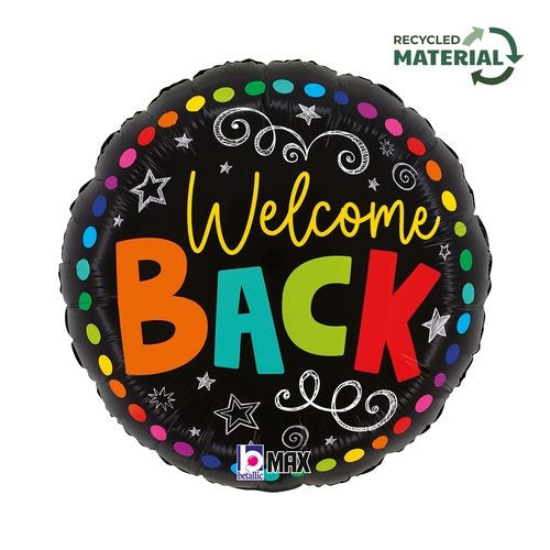 ფოლგირებული ფერადი ბუშტი Welcome Back 46სმ