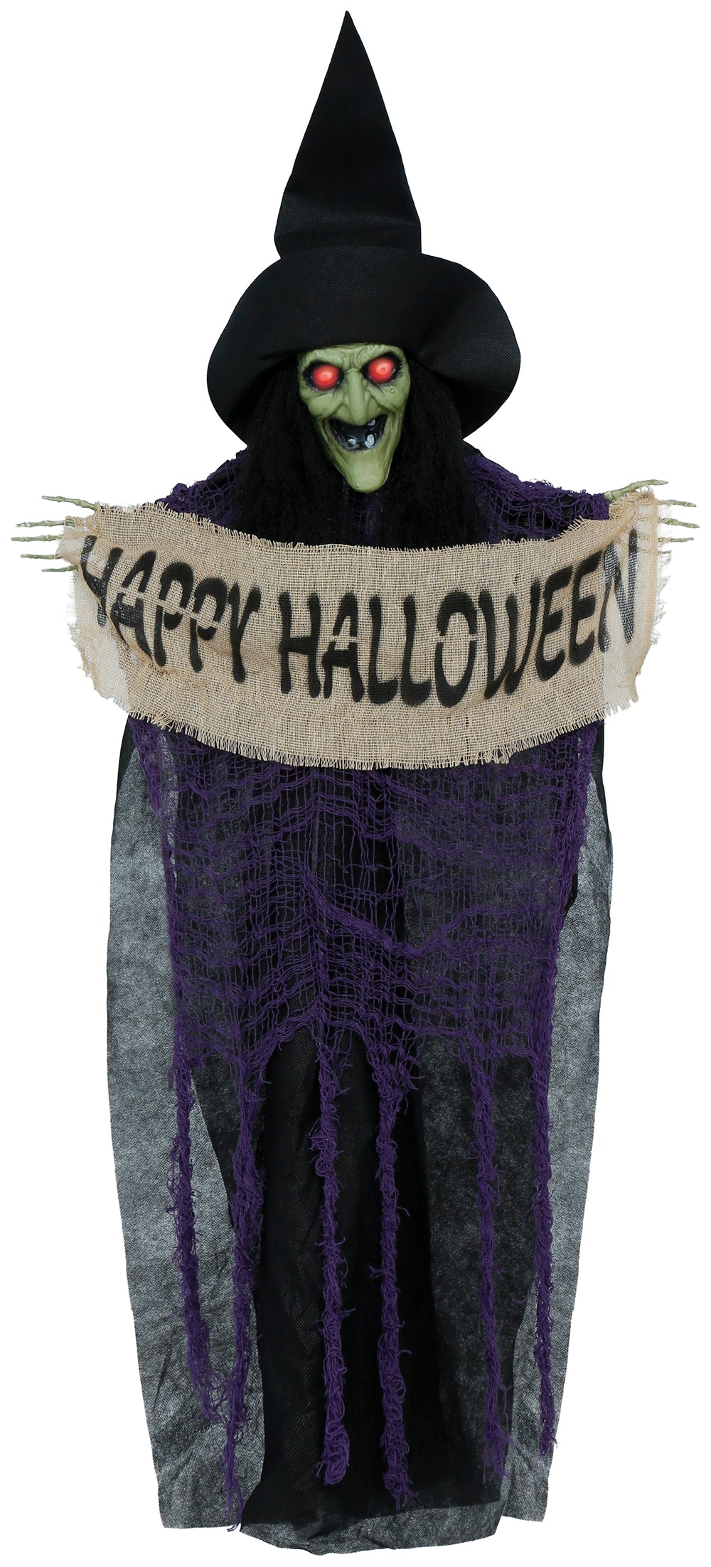 ჩამოსაკიდი ალქაჯი წარწერით Happy Halloween 110 სმ