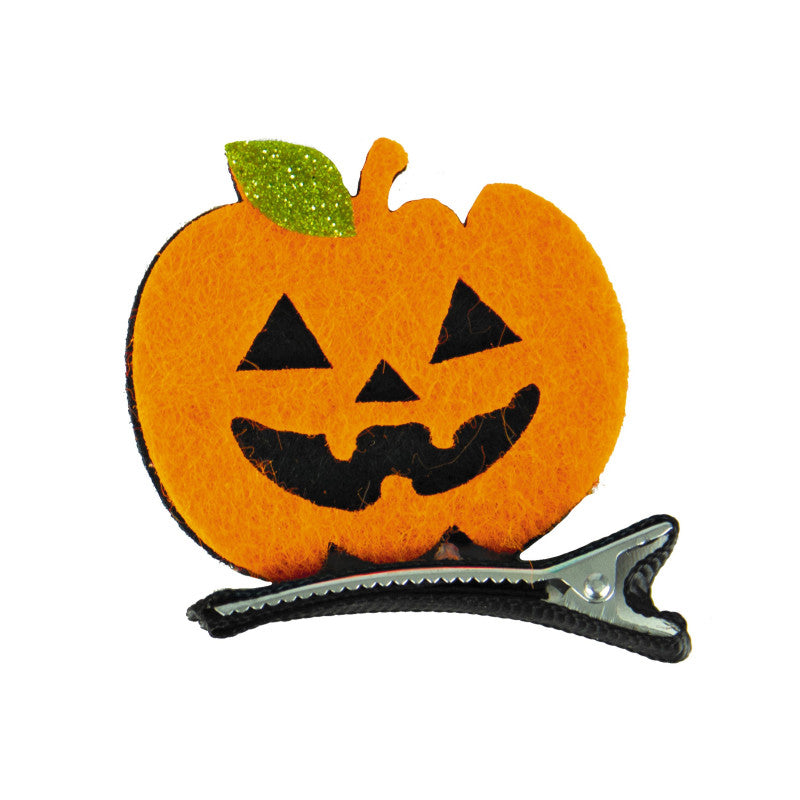 Hairpin with felt pumpkin 5X5cm