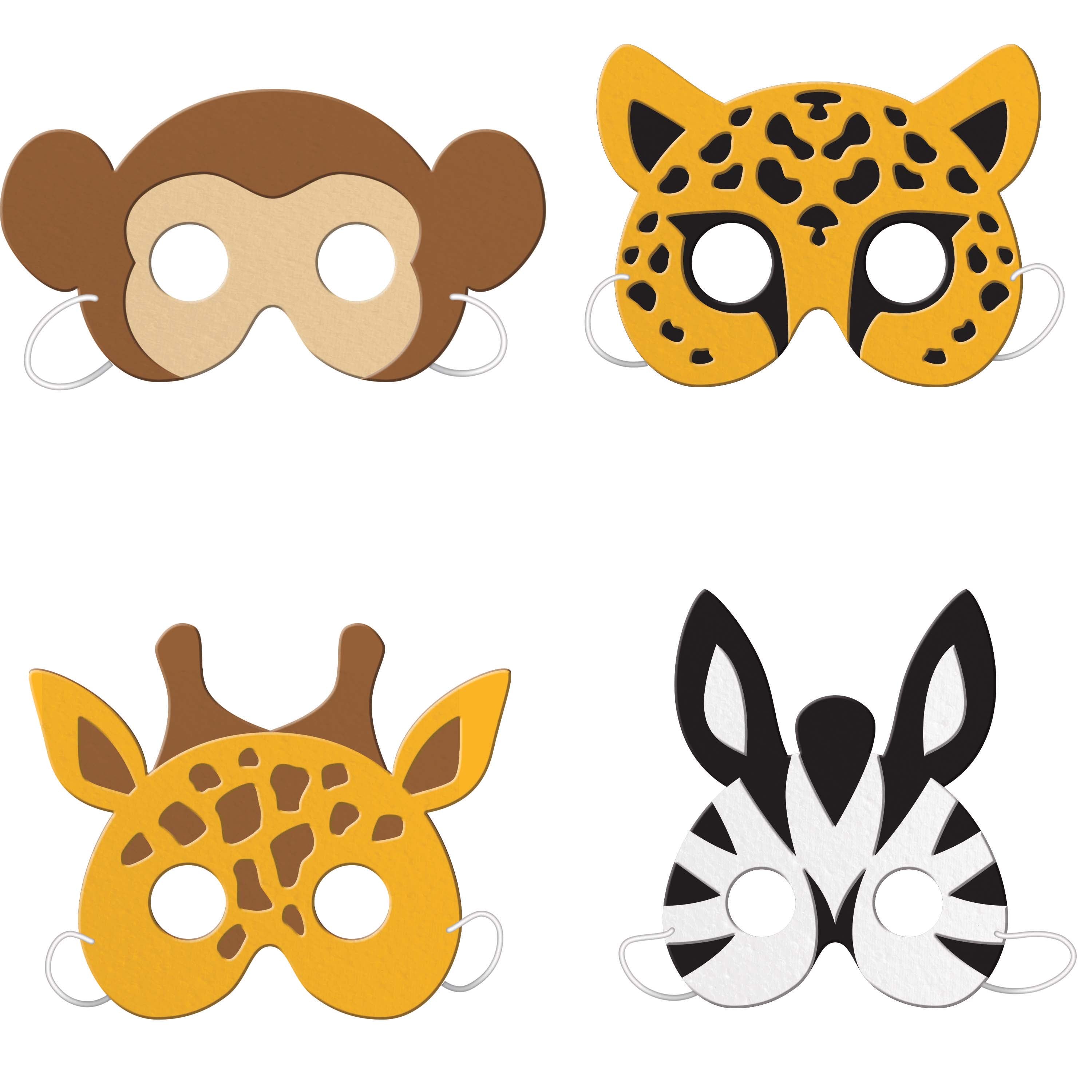 Mask PARTY ANIMALS 4 pcs