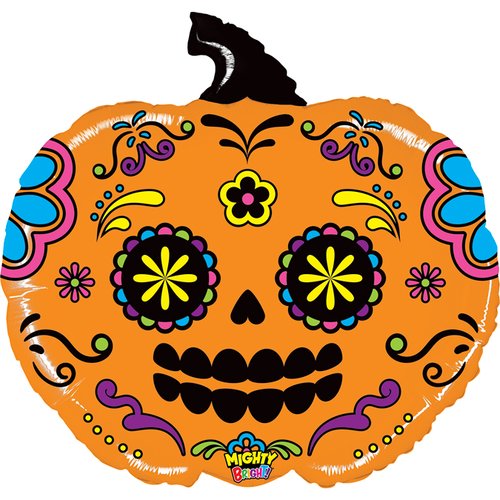 ფოლგირებული ბუშტი Mighty Pumpkin Suga Skull 59x52სმ