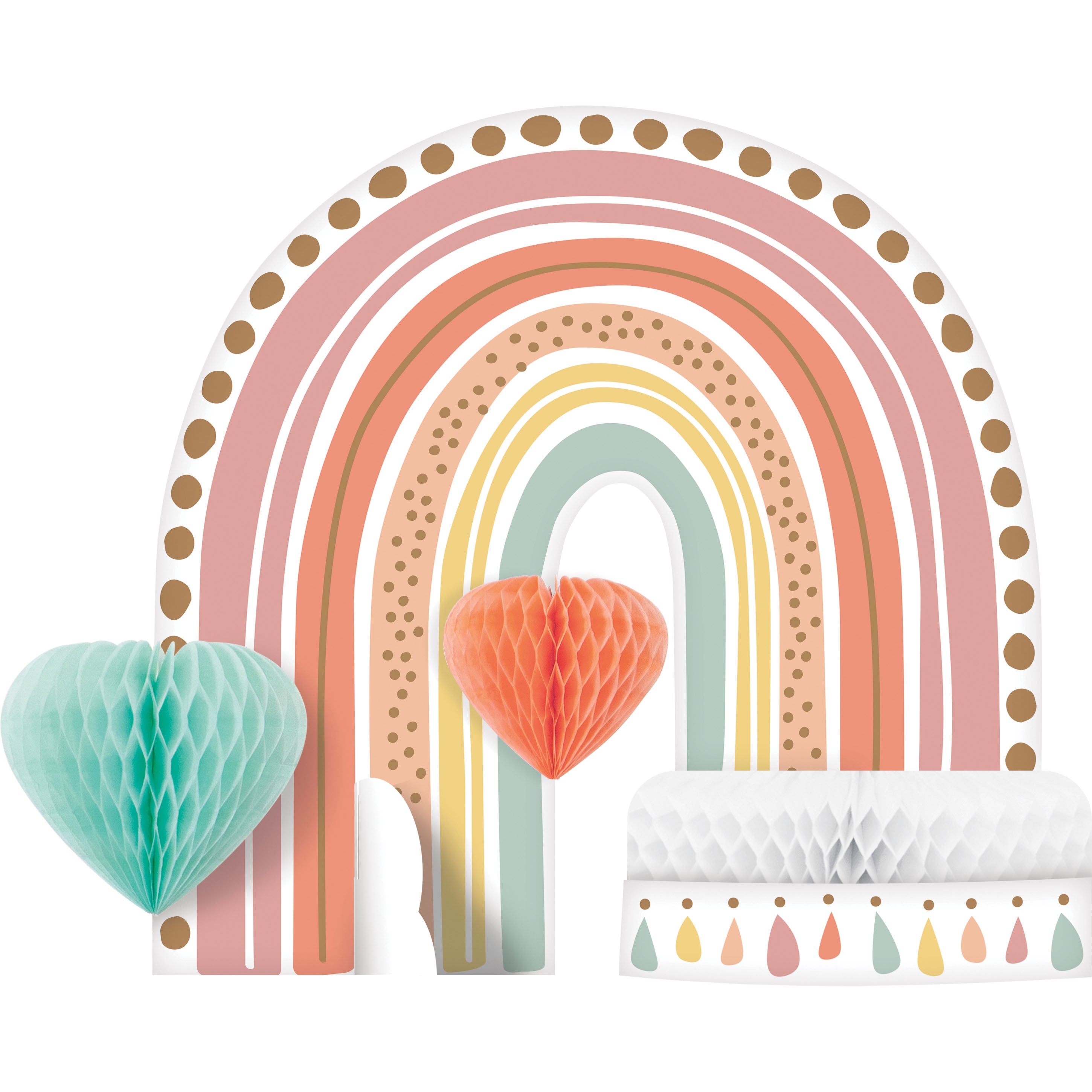 Table decoration BOHO RAINBOW 24.1X22.3 cm