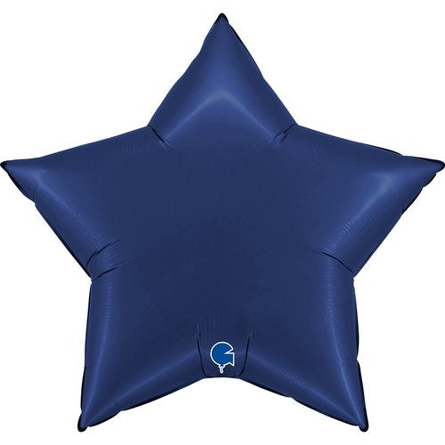 ფოლგირებული ბუშტი მუქი ლურჯი ვარსკვლავი 91 სმ
