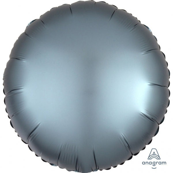 ფოლგირებული ბუშტი წერე Standard Satin Luxe Steel Blue 43 სმ
