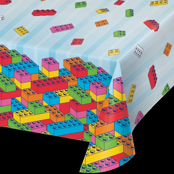 მაგიდის გადასაფარებელი ფერადი ლეგოებით ქაღალდის 243სმ x 137სმ