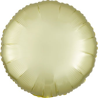 ფოლგირებული ბუშტი წრე პასტელური ყვითელი Standard Satin Luxe 43სმ