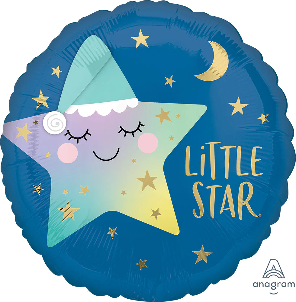 ფოლგირებული მრგვალი ბუშტი Little Star 43სმ