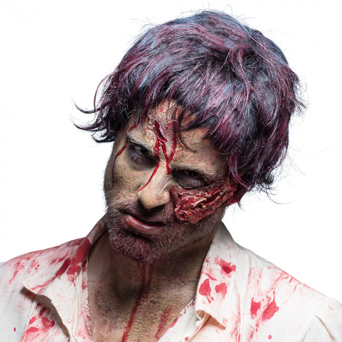 მაკიაჟის ნაკრები Undead(თხევადი ლატექსი,ხელოვნური სისხლი,ფუნჯი,თეთრი დოლბანდი,სახის საღებავი)