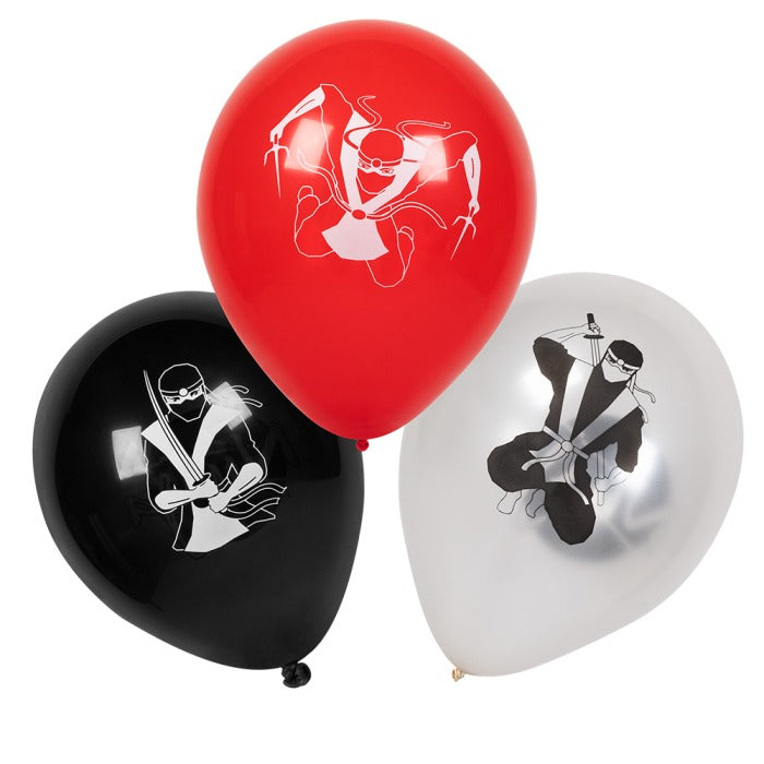 Bunch of balloons Ninja 6pcs (25cm)
