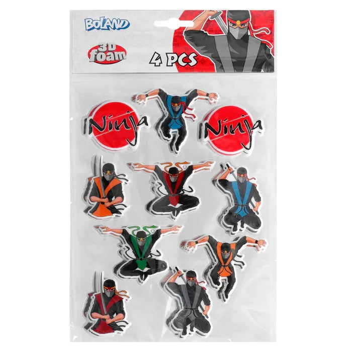 Set of stickers Ninja 4 pcs (15 x 20 cm)