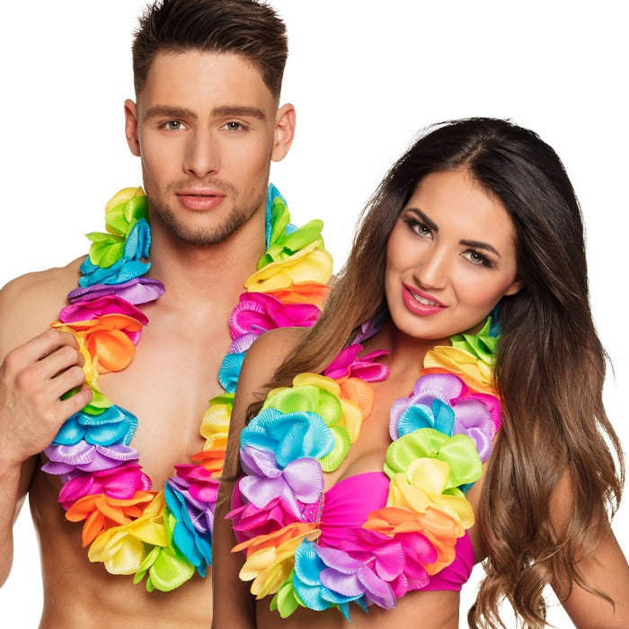 Hawaiian lei Rainbow deluxe XL ჰავაის ყელსახვევი დელუქსი ფერადი XL
