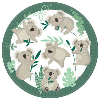 Paper plate with koalas 8 pcs 23 cm