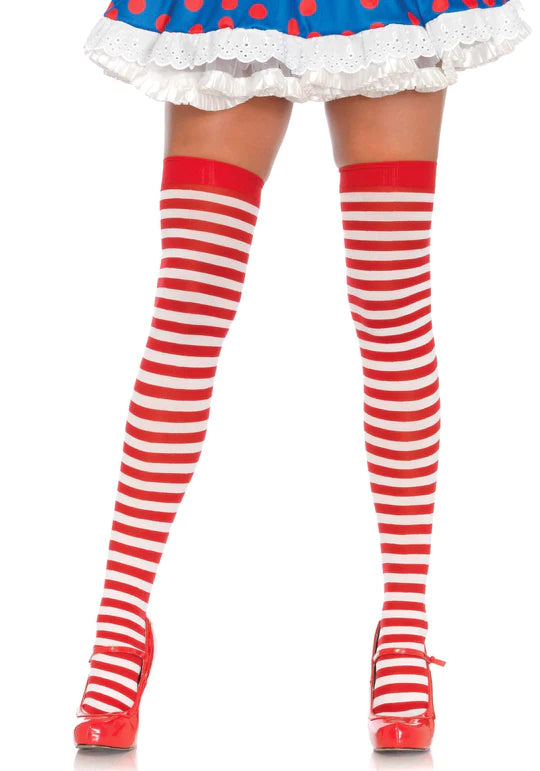 Children's high neck striped socks in different colors