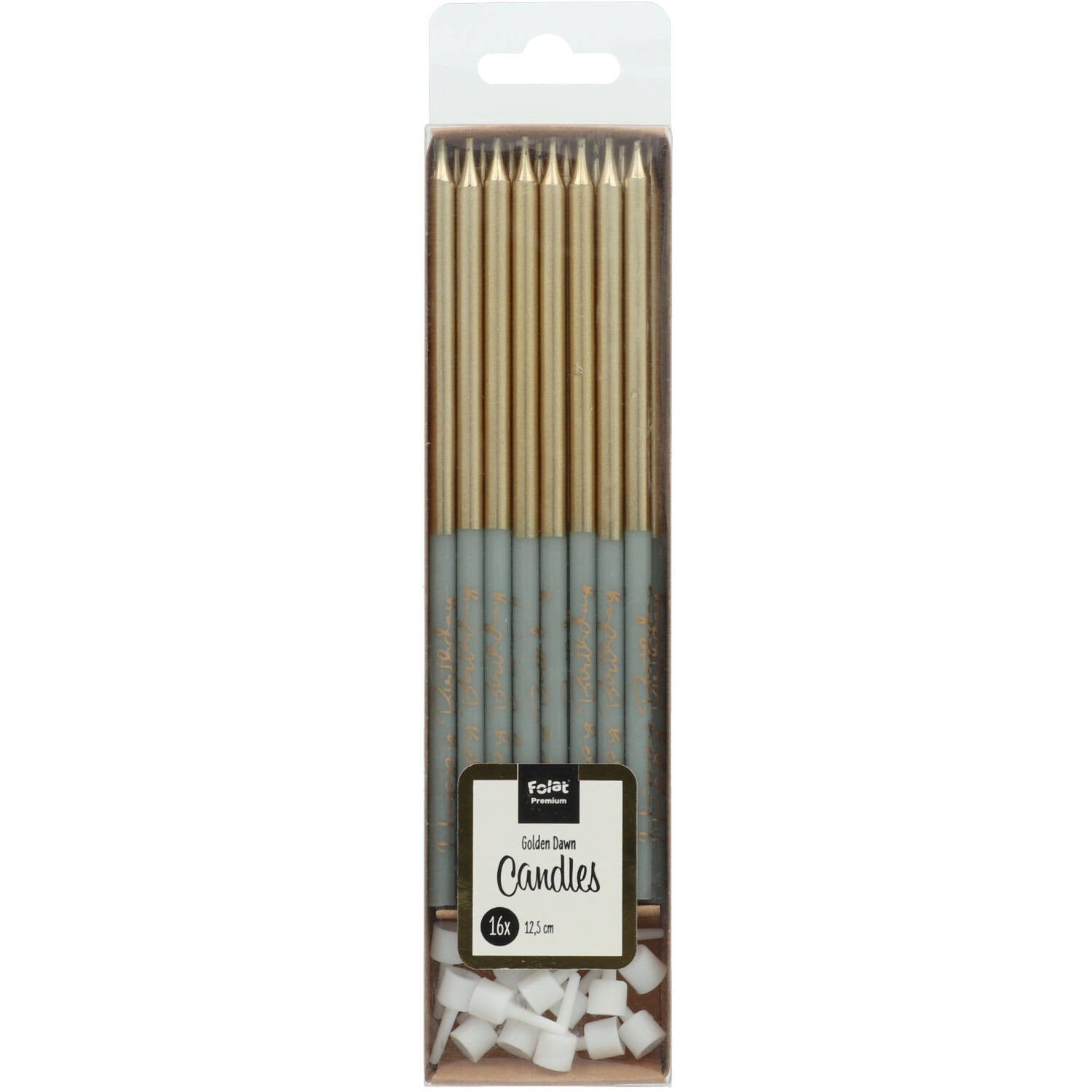 Candle HBD Golden 15cm 16cm in two colors