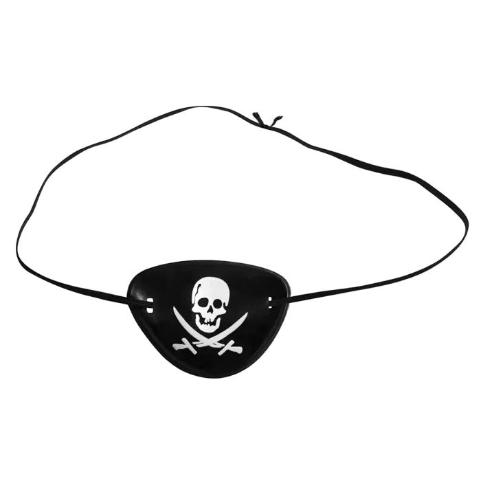Pirate eye bandage with skeleton 4 pcs