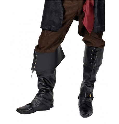 The shoes are black in color