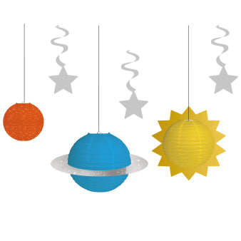 დასაკიდებელი დეკორაცია Space Party 6 ნაწ.