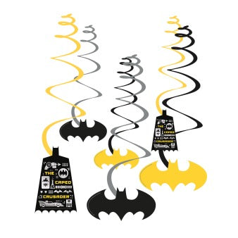 Hanging decoration paper Batman 6 pcs 60 cm