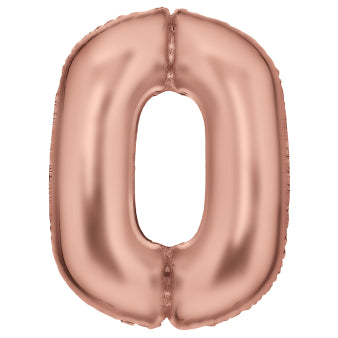 ფოლგირებული ბუშტი ციფრები Silk Lustre Rose Gold 86სმ