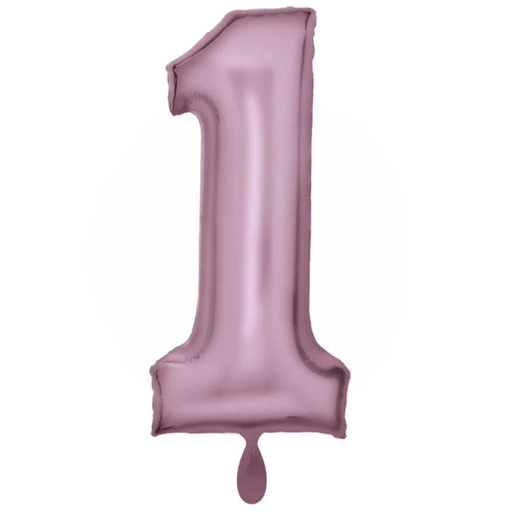 Foil balloon with silk sheen pastel pink 86cm