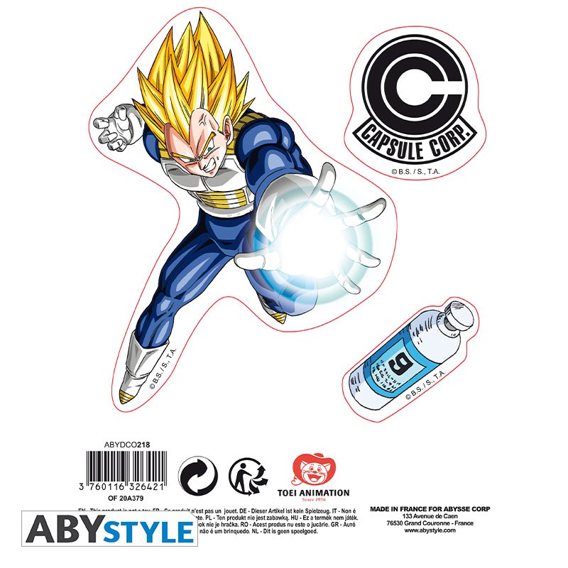 DRAGON BALL -stickers- 16x11cm/ 2 sheets - DBZ/ Goku-Vegeta