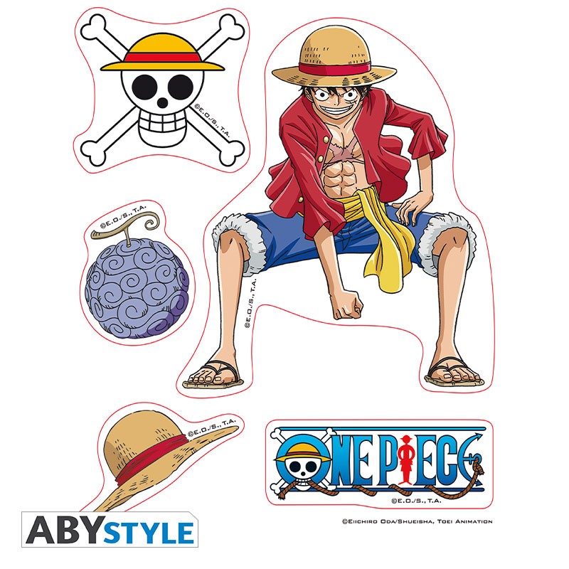 ONE PIECE -სტიკერები - 16x11სმ/ 2 ფურცელი - Luffy & Law