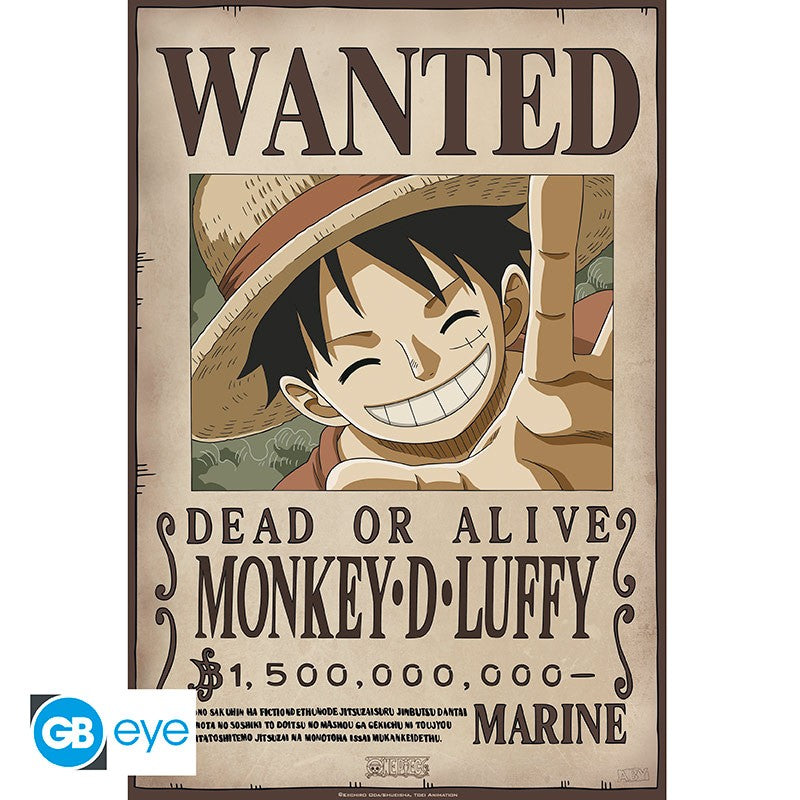 ONE PIECE -პოსტერების ნაკრები 2ც - Wanted Luffy & Ace 52x35 სმ