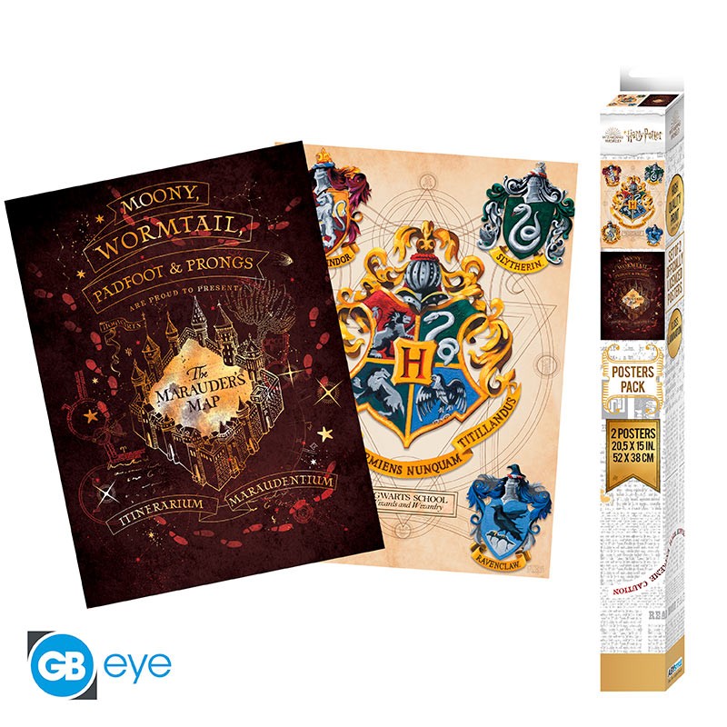 HARRY POTTER - Set of 2 posters - Crest & Marauders 52x38 cm