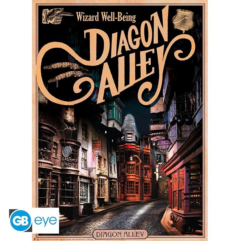 HARRY POTTER -2 პოსტერის ნაკრები 52x38 სმ - Retro Hogwarts&Diagon