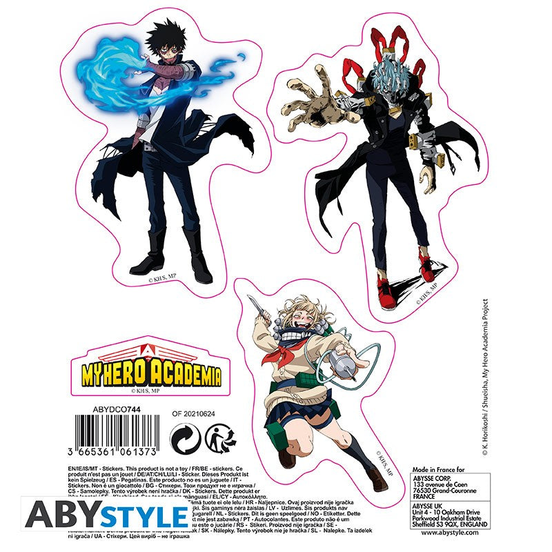 MY HERO ACADEMIA - სტიკერები - 16x11სმ/ 2 ფურცელი - Heroes Villains X5
