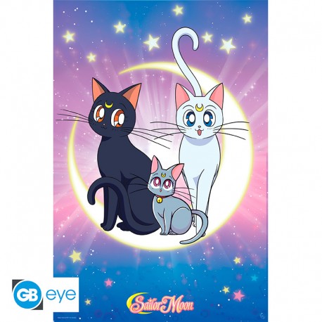 SAILOR MOON - poster Luna, Artemis & Diana 91.5x61 cm