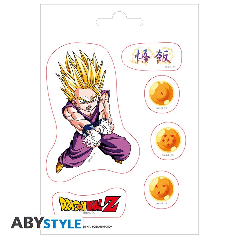 DRAGON BALL - სტიკერები 2 ფირფიტა 16x11სმ - DBZ/ Gohan & Trunks