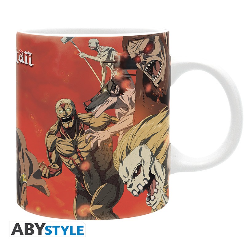 ATTACK ON TITAN - ჭიქა- 320 მლ- ბრძოლის სცენა სეზონი 4