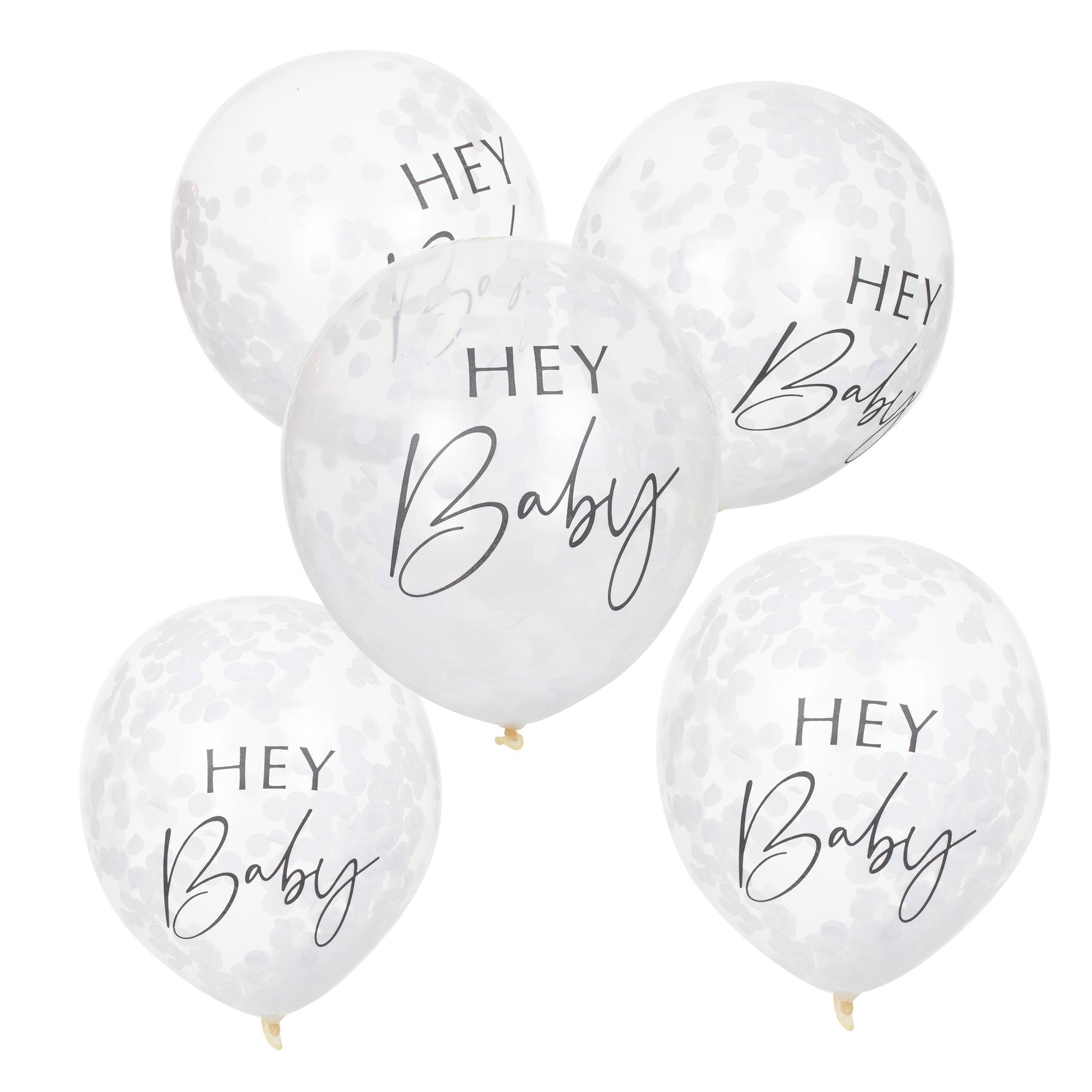 ლატექსის ბუშტების თაიგული Hey Baby 5ც